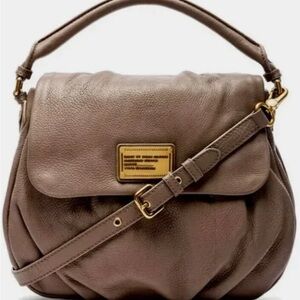 Marc Jacobs Ukita Taupe Leather Top-Handle Crossbody Bag